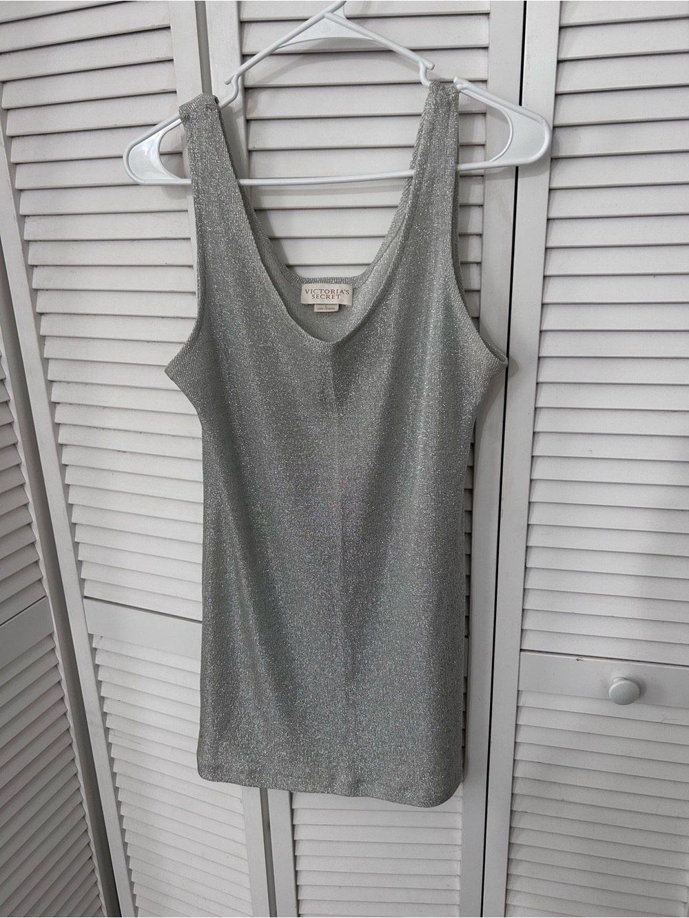 Victoria's Secret Silver Shimmer Mini Dress